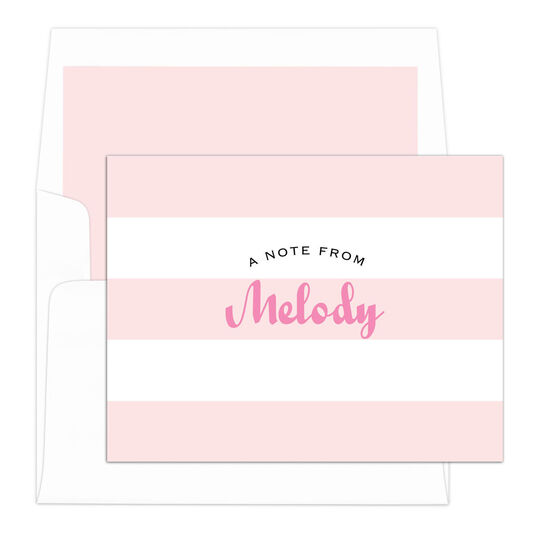 Ballet Stripe Folded Note Cards